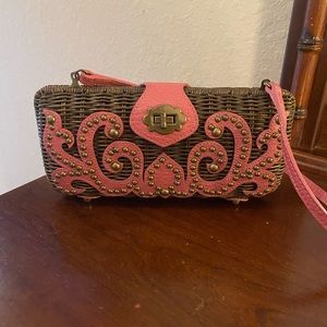 Isabella Fiore Rattan Shoulder / Clutch Bag